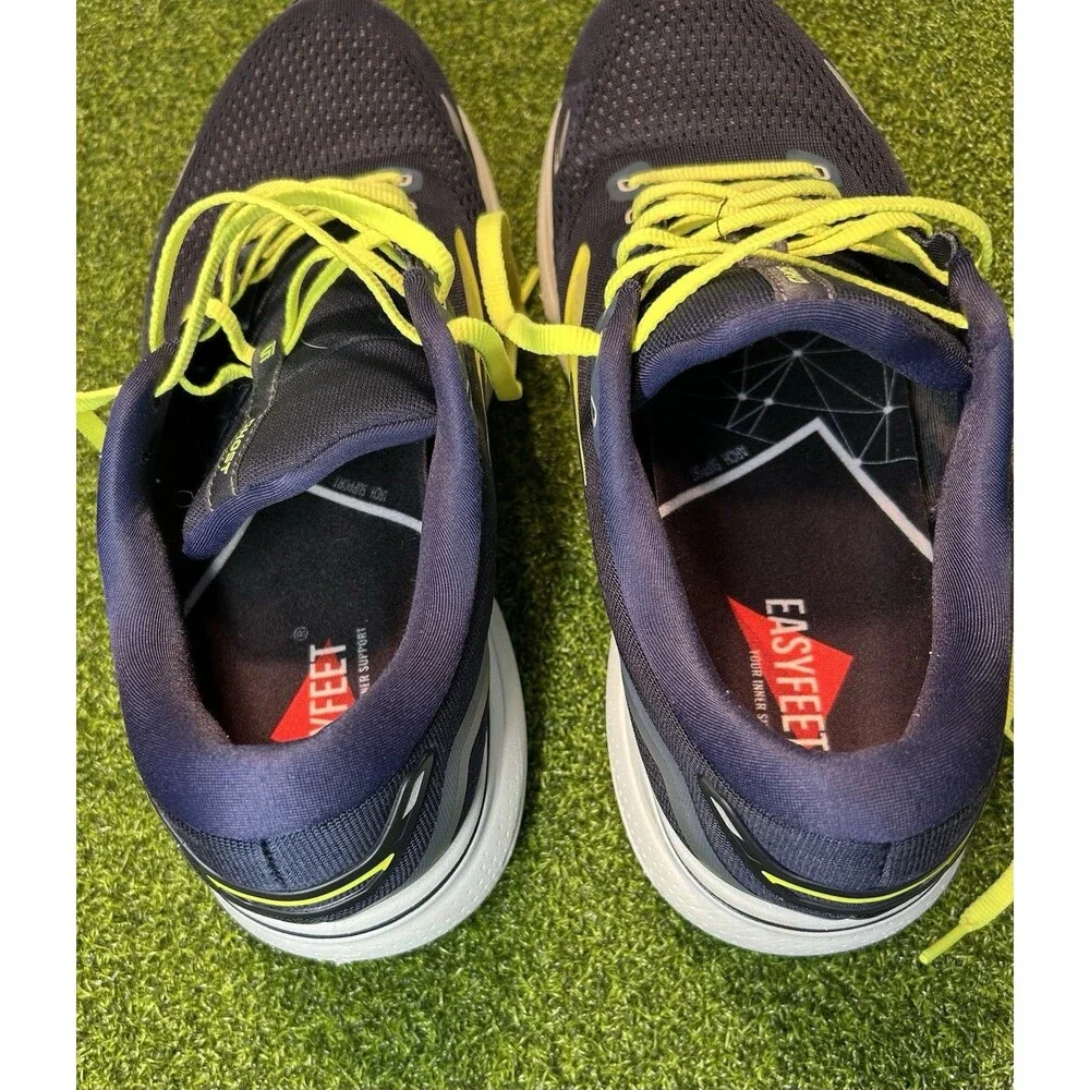 Brooks Ghost 15 Mens Size 11 Wide 2E Running Shoes Navy Neon Arch Support Insole